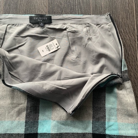 NWT Talbots Plaid A-Line Skirt - Picture 6 of 8
